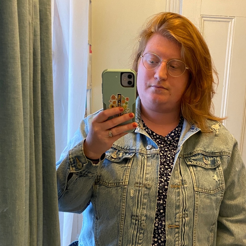 Old Navy Light Blue Denim Jacket Size XXL